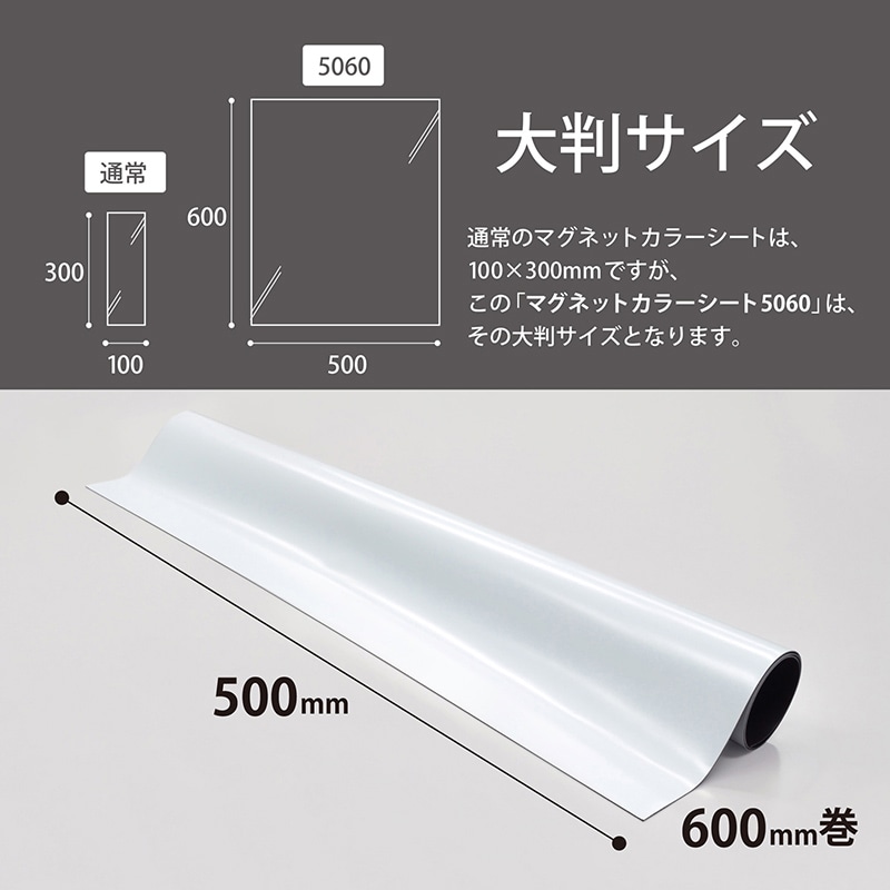 マグエックス マグネットカラーシート MSC-08-5060W 1枚(ご注文単位1枚)【直送品】