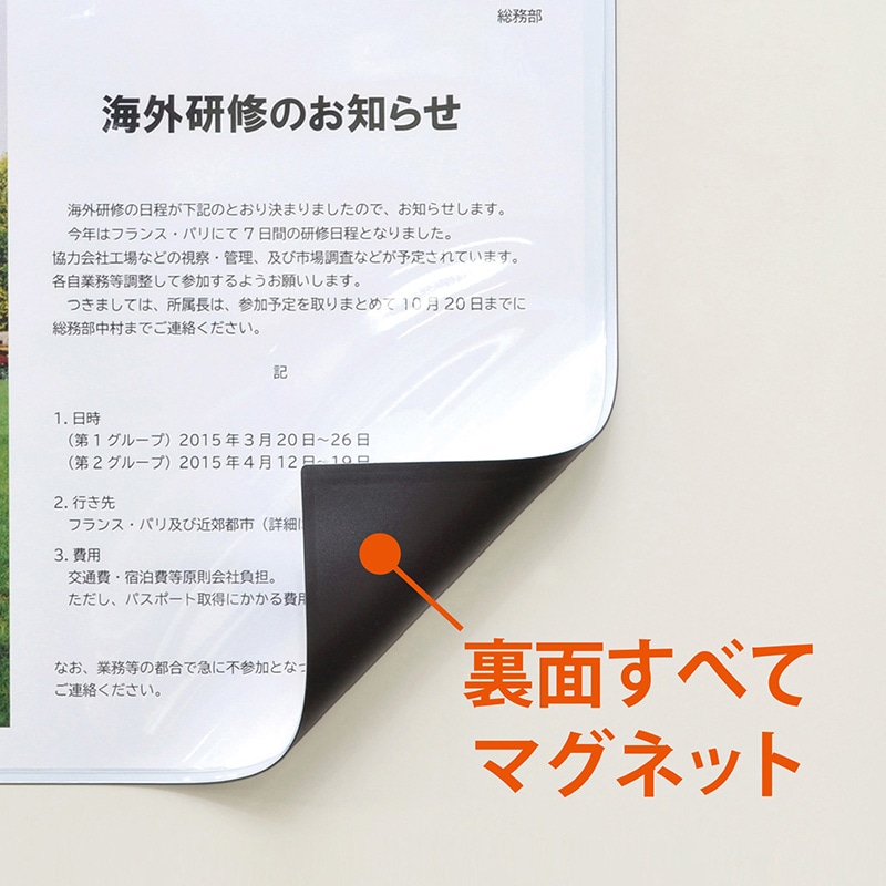 マグエックス マグネットカードケース ツヤ有り A4 MCARD-A4G 1枚(ご注文単位10個)【直送品】