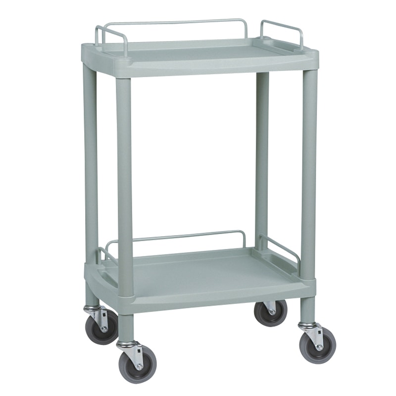 クラシックカート二段　組立式 Y-101E　グレー  1個（ご注文単位1個）【直送品】