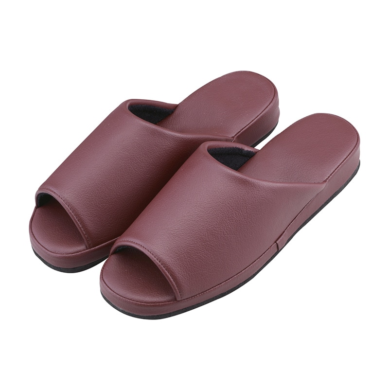 マツヨシスリッパ コンフォート 前開 HP-14 12足入 レッド 1足(ご注文単位1足)【直送品】