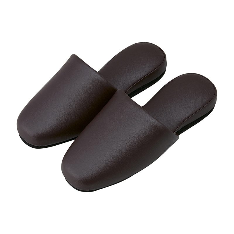 マツヨシスリッパ 抗菌パステル HP-13 12足入 ブラウン 1足(ご注文単位1足)【直送品】