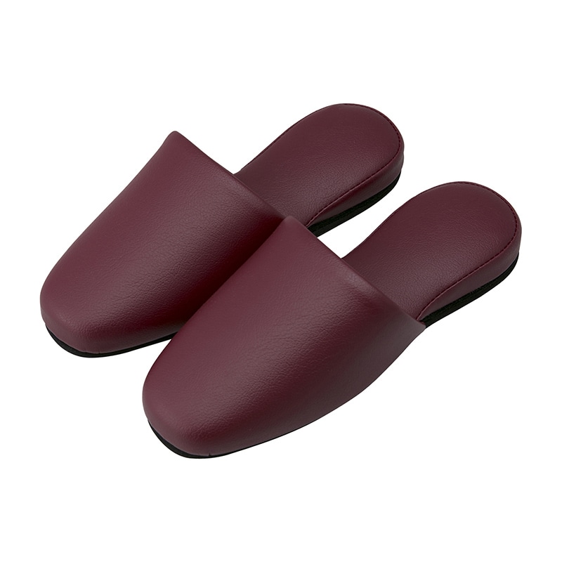 マツヨシスリッパ 抗菌パステル HP-13 12足入 レッド 1足(ご注文単位1足)【直送品】