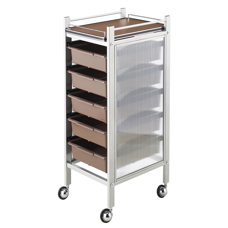 カラーアプリワゴン 収納タイプ SN-AP009 ブラウン 1個(ご注文単位1個)【直送品】