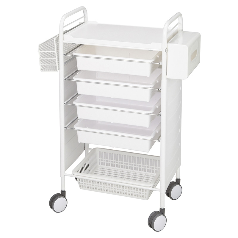 カラーアプリワゴン サイドカバー 収納タイプ SN-AP008 ホワイト 1個(ご注文単位1個)【直送品】