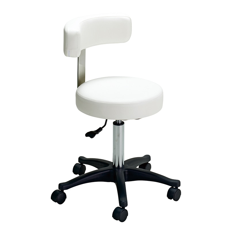 マツヨシ　SNナースチェア　背付 SN-CH008W　ホワイト  1個（ご注文単位1個）【直送品】