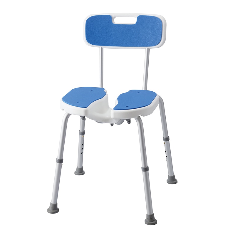 シャワーベンチ 背付・U字 マット付 MY-1249 5064W 1個(ご注文単位1個)【直送品】