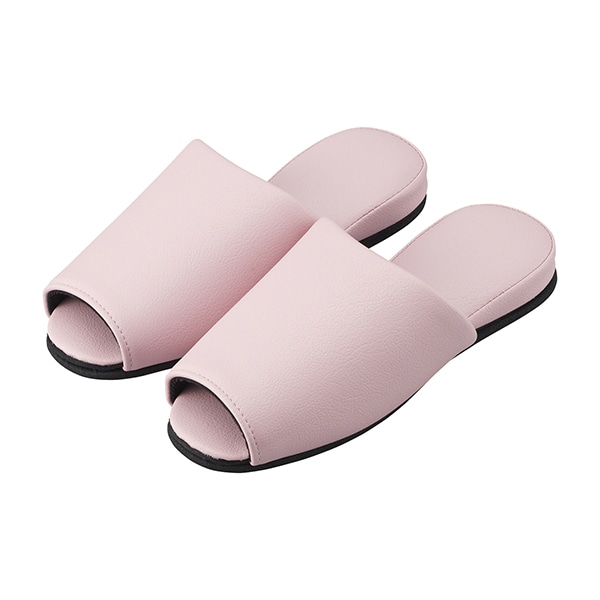 マツヨシスリッパ 抗菌パステル 前開 HP-45 12足入 ピンク 1箱(ご注文単位1箱)【直送品】