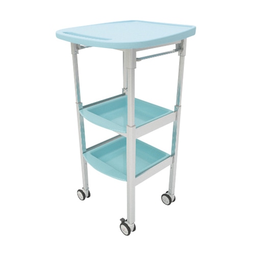 マツヨシ 昇降式ワゴン PCタイプ MY-LFWG01B ブルー 1個(ご注文単位1個)【直送品】