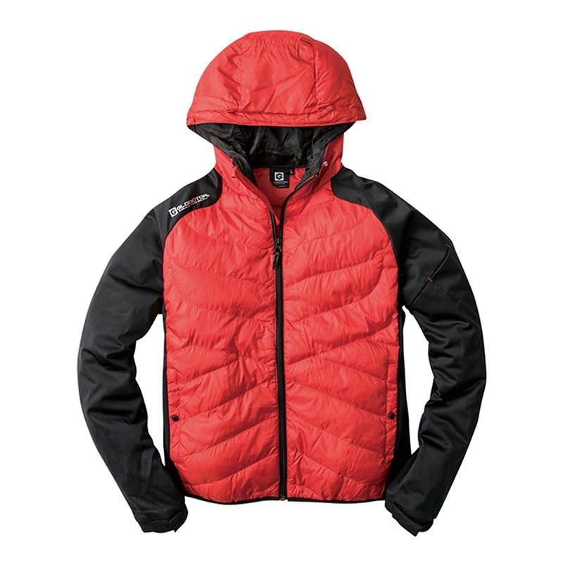 コーコス信岡 防風HYBRID防寒ジャケット G-2446 レッド L 1枚（ご注文単位1枚）【直送品】