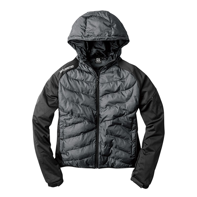 コーコス信岡 防風HYBRID防寒ジャケット G-2446 グレーモク 3L 1枚（ご注文単位1枚）【直送品】