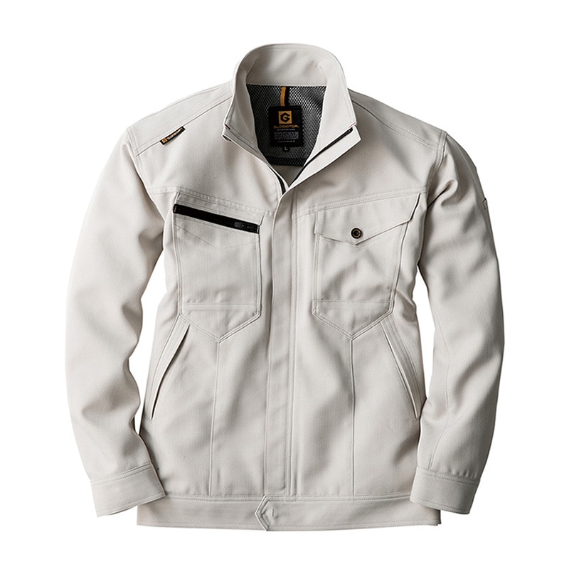 コーコス信岡 裏綿ヘリンボン ブルゾン G-9400 アッシュ LL 1枚（ご注文単位1枚）【直送品】