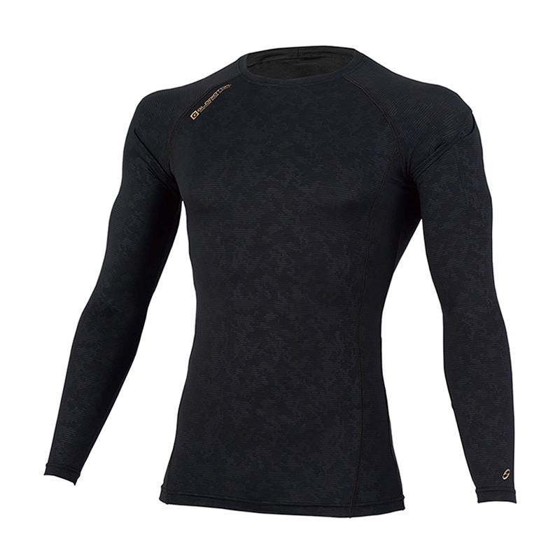 コーコス信岡 ニオイクリア 消臭パワーサポート長袖Tシャツ G-2028 ブラックカモフラ 5L 1枚（ご注文単位1枚）【直送品】