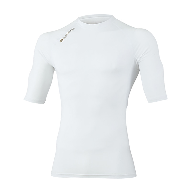 コーコス信岡 ドライパワーサポート 五分袖 G-927 ホワイト LL 1枚（ご注文単位1枚）【直送品】