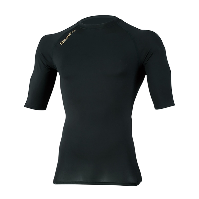 コーコス信岡 ドライパワーサポート 五分袖 G-927 ブラック M 1枚（ご注文単位1枚）【直送品】