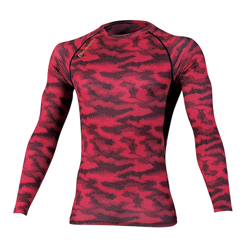 コーコス信岡 ドライパワーサポート 長袖 G-928 ドットレッド 4L 1枚（ご注文単位1枚）【直送品】