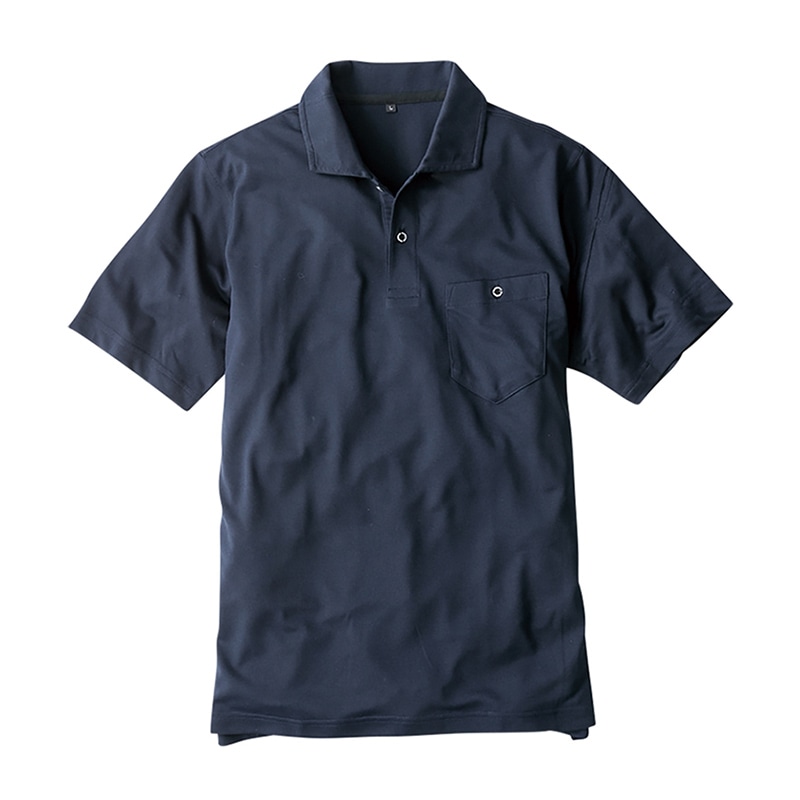 コーコス信岡 MAXDRY エアーUV+ 軽量半袖ポロシャツ G-1637 ネイビー LL 1枚（ご注文単位1枚）【直送品】