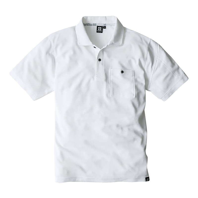 コーコス信岡 ニオイクリア 消臭半袖ポロシャツ G-1737 ホワイト SS 1枚（ご注文単位1枚）【直送品】