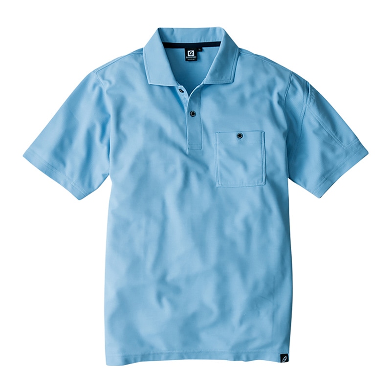 コーコス信岡 ニオイクリア 消臭半袖ポロシャツ G-1737 サックス LL 1枚（ご注文単位1枚）【直送品】