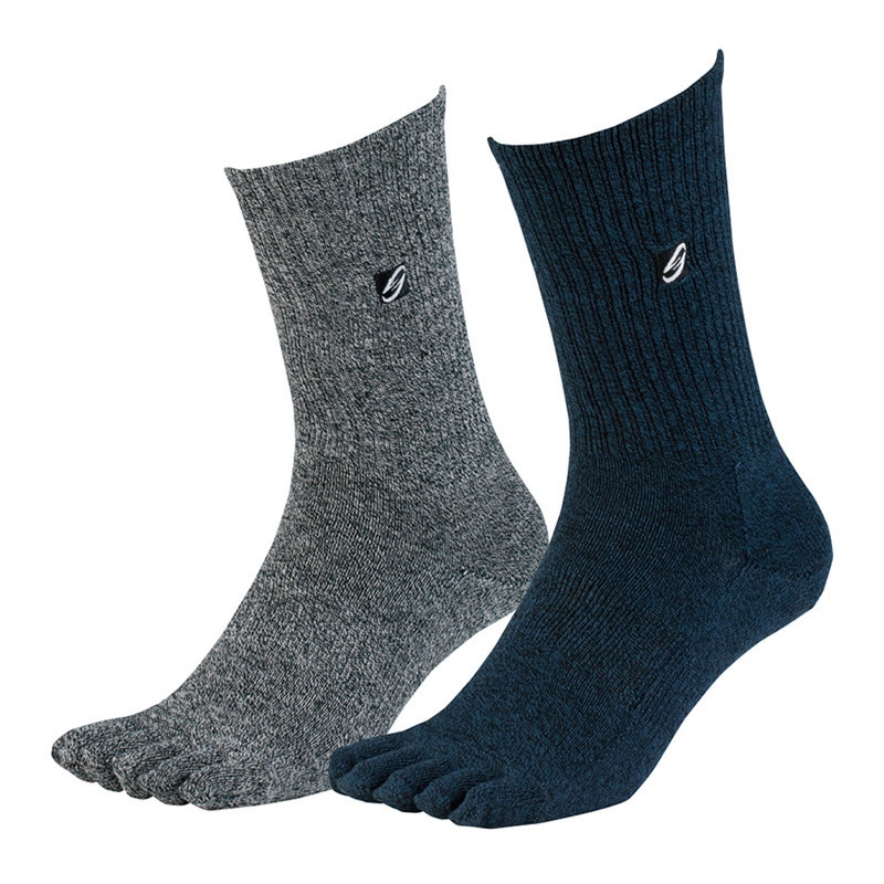 コーコス信岡 ニオイクリア90° クルー5本指 2P G-8425 モクMIX L 1個（ご注文単位1個）【直送品】