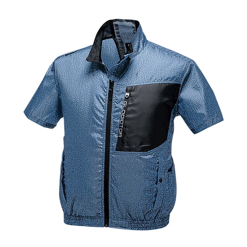 コーコス信岡 ボルトクール 半袖ジャケット G-6210 インディゴ 4L 1枚(ご注文単位1枚)【直送品】