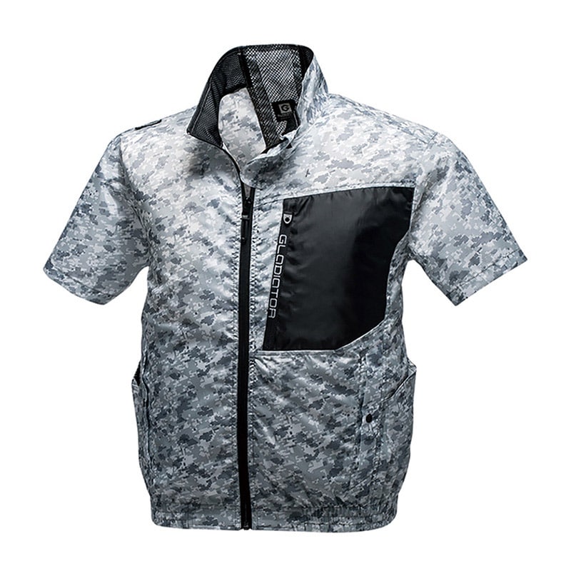 コーコス信岡 ボルトクール 半袖ジャケット G-6210 カモグレー L 1枚(ご注文単位1枚)【直送品】