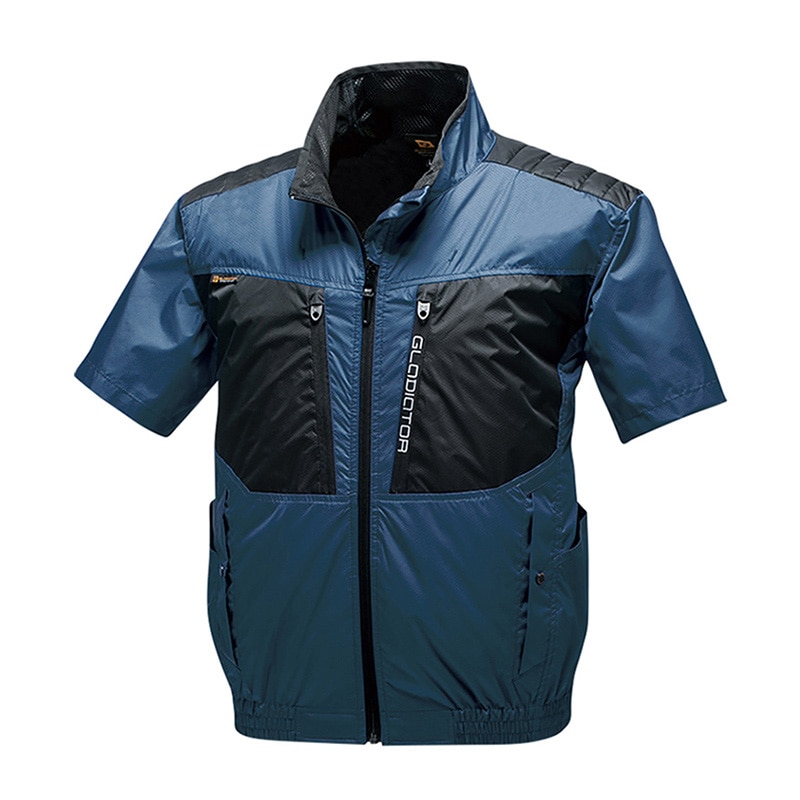 コーコス信岡 ボルトクール バックチタン HYBRID半袖 G-5510 ネイビー S 1枚（ご注文単位1枚）【直送品】