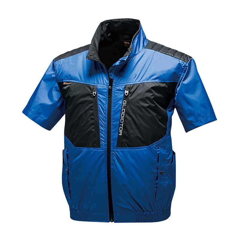 コーコス信岡 ボルトクール バックチタン HYBRID半袖 G-5510 ブルー M 1枚（ご注文単位1枚）【直送品】