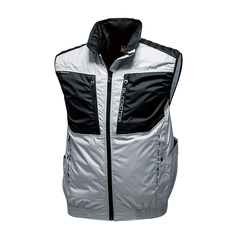 コーコス信岡 ボルトクール バックチタン HYBRIDベスト G-5519 シルバー L 1枚（ご注文単位1枚）【直送品】