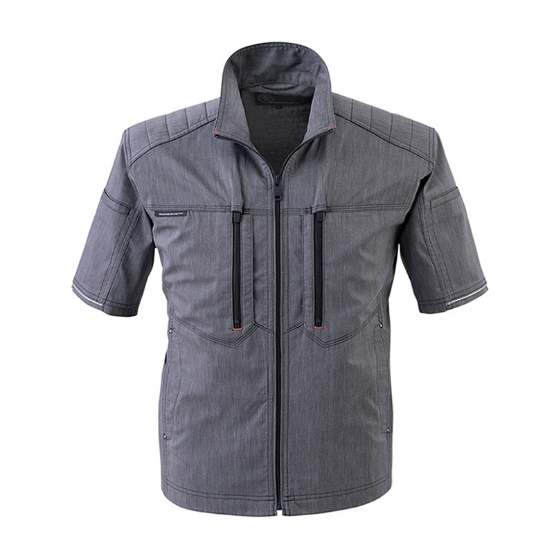 コーコス信岡 ストレッチ半袖ジャケット A-6070 グラファイト 4L 1枚（ご注文単位1枚）【直送品】