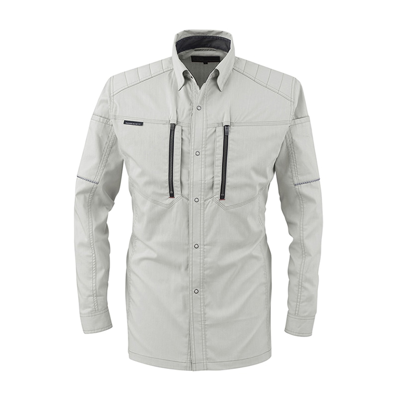 コーコス信岡 ストレッチ長袖シャツ A-6078 アッシュ LL 1枚（ご注文単位1枚）【直送品】