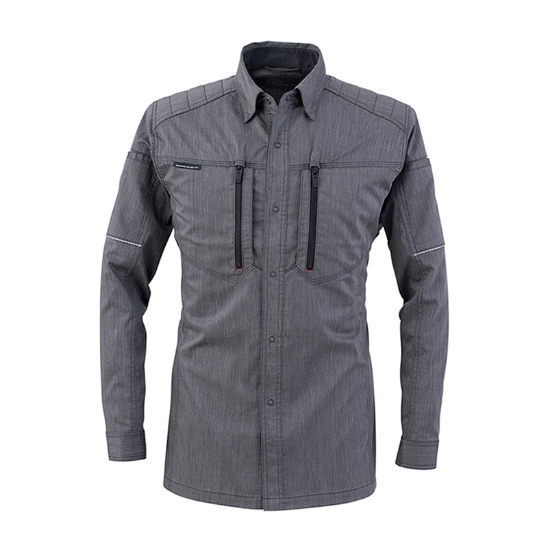 コーコス信岡 ストレッチ長袖シャツ A-6078 グラファイト LL 1枚（ご注文単位1枚）【直送品】