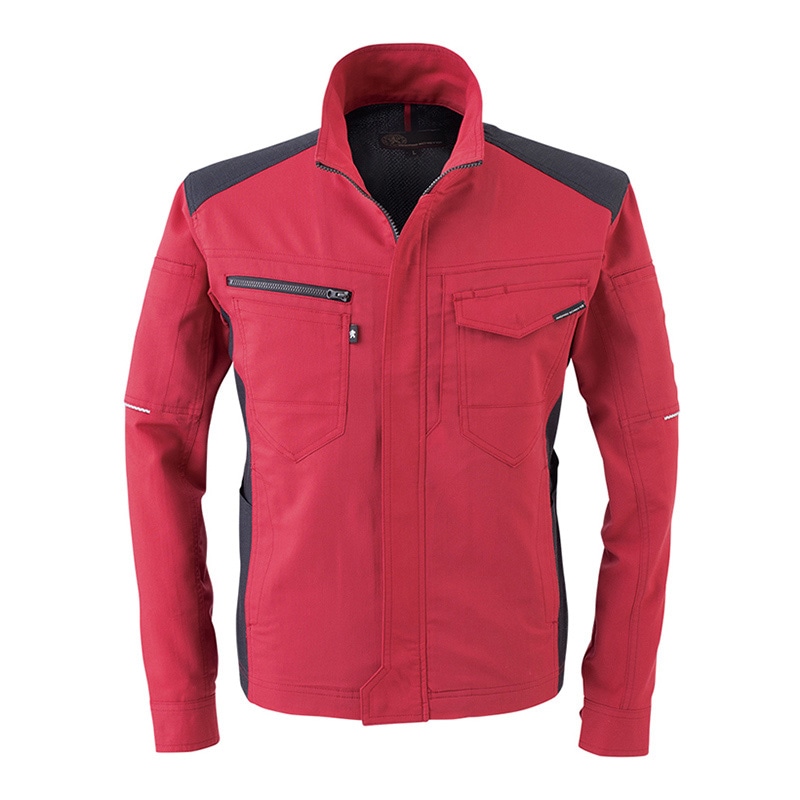 コーコス信岡 ストレッチ長袖ジャケット A-9071 レッド 4L 1枚（ご注文単位1枚）【直送品】