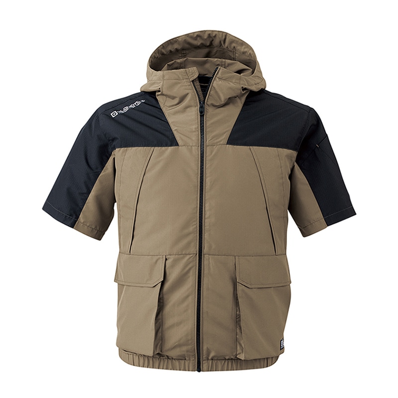 コーコス信岡 G-GAIA ボルトクール半袖ジャケット G-1910 タンカーキ SS 1枚（ご注文単位1枚）【直送品】