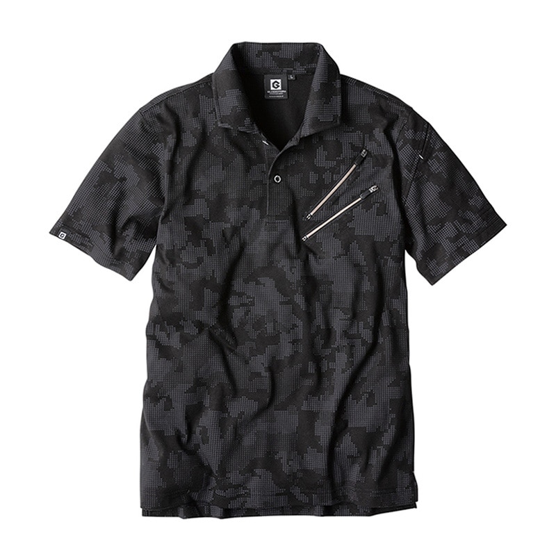 コーコス信岡 半袖ポロシャツ G-1957 ブラック 5L 1枚（ご注文単位1枚）【直送品】