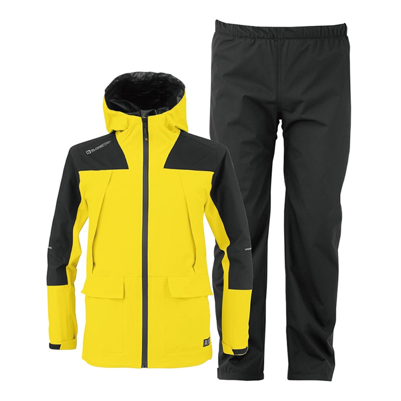 コーコス信岡 4WAY ストレッチ レインスーツ G-5410 イエロー L 1個（ご注文単位1個）【直送品】