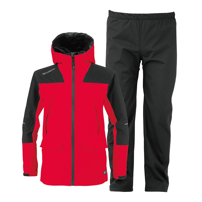 コーコス信岡 4WAY ストレッチ レインスーツ G-5410 レッド S 1個（ご注文単位1個）【直送品】