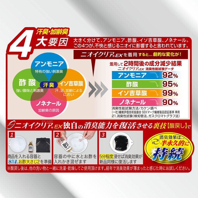 コーコス信岡 ニオイクリア 消臭ウォームパワーサポート長袖 G-2128 ブラック L 1枚（ご注文単位1枚）【直送品】