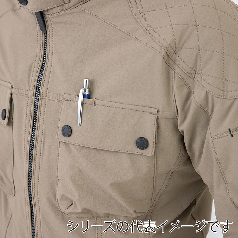 コーコス信岡 4WAY ストレッチジャケット GX-3810 シルバー 5L 1枚（ご注文単位1枚）【直送品】