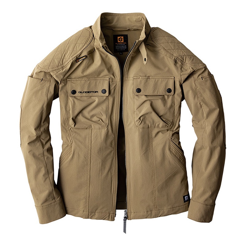 コーコス信岡 4WAY ストレッチジャケット GX-3810 カーキ 3L 1枚（ご注文単位1枚）【直送品】