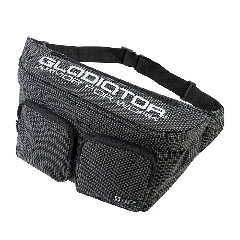 コーコス信岡 ウエストボディバッグ G-046 グリッド F 1個（ご注文単位1個）【直送品】
