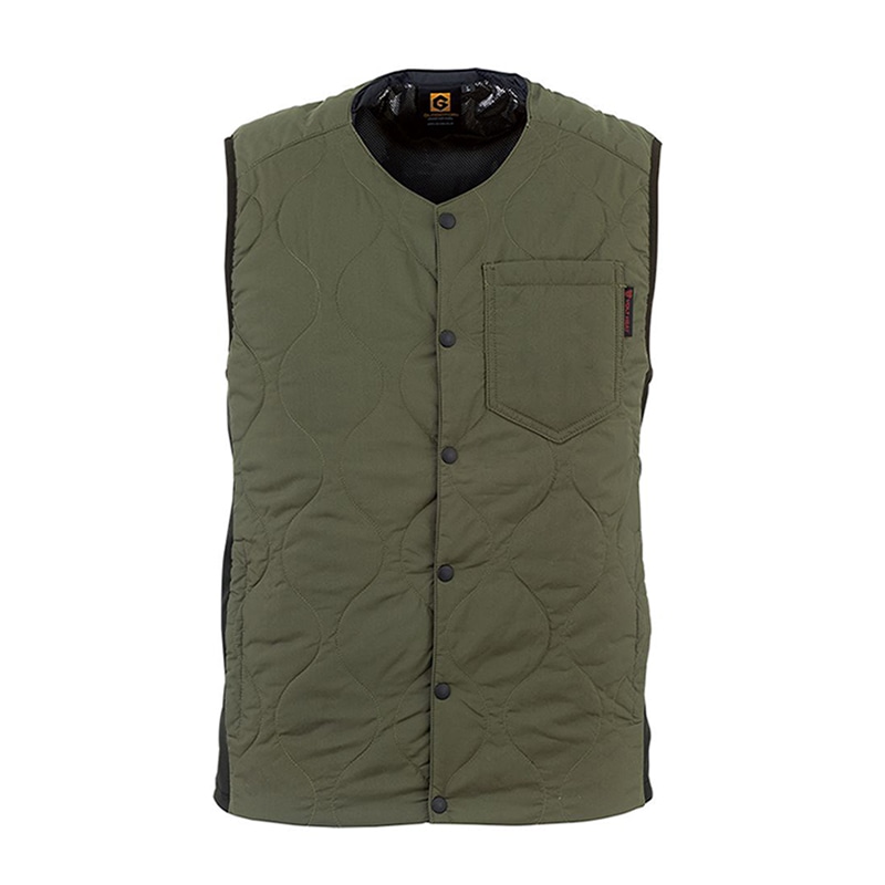 コーコス信岡 ボルトヒート クルーネックベスト G-8079 アーミー 4L 1枚（ご注文単位1枚）【直送品】