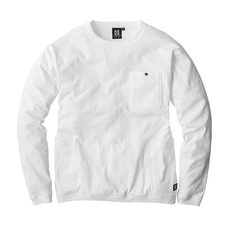 コーコス信岡 5ポケット長袖Tシャツ G-958 ホワイト 4L 1枚（ご注文単位1枚）【直送品】