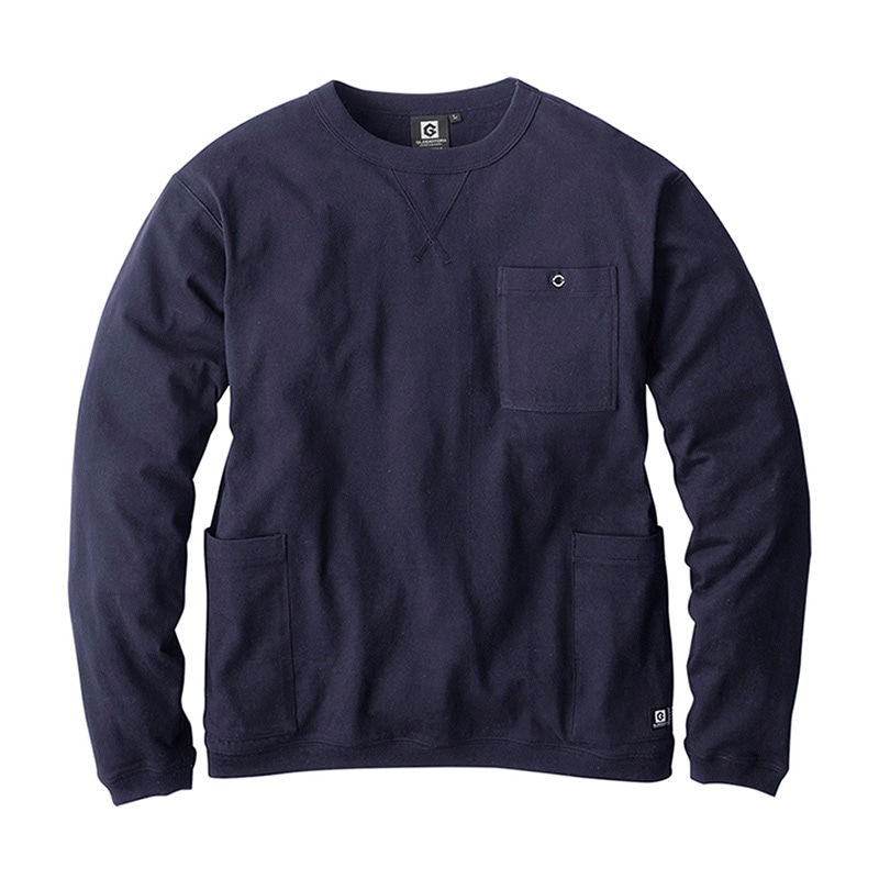 コーコス信岡 5ポケット長袖Tシャツ G-958 ネイビー L 1枚（ご注文単位1枚）【直送品】