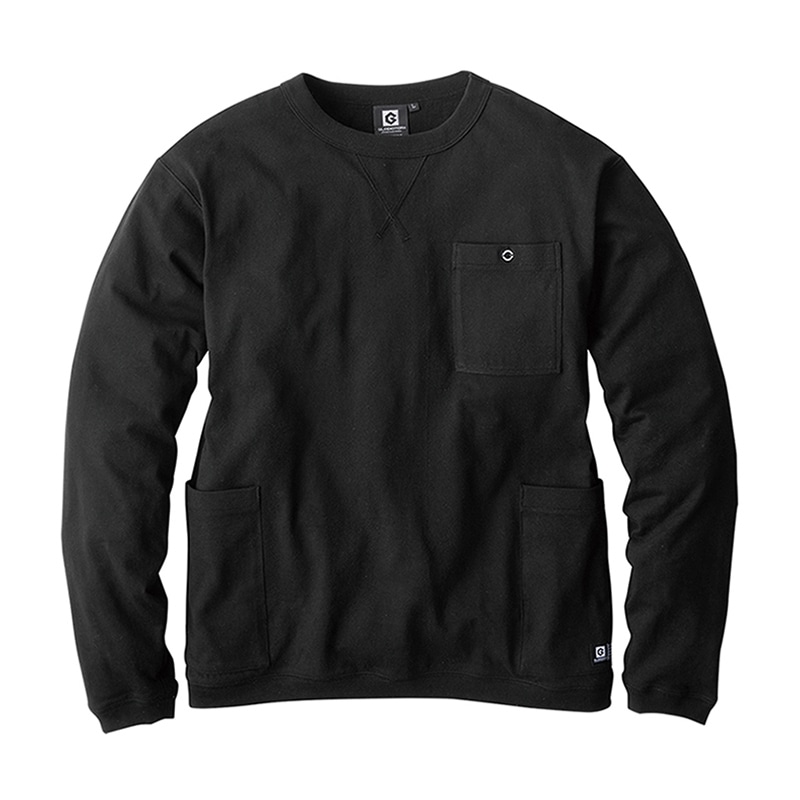 コーコス信岡 5ポケット長袖Tシャツ G-958 ブラック S 1枚（ご注文単位1枚）【直送品】