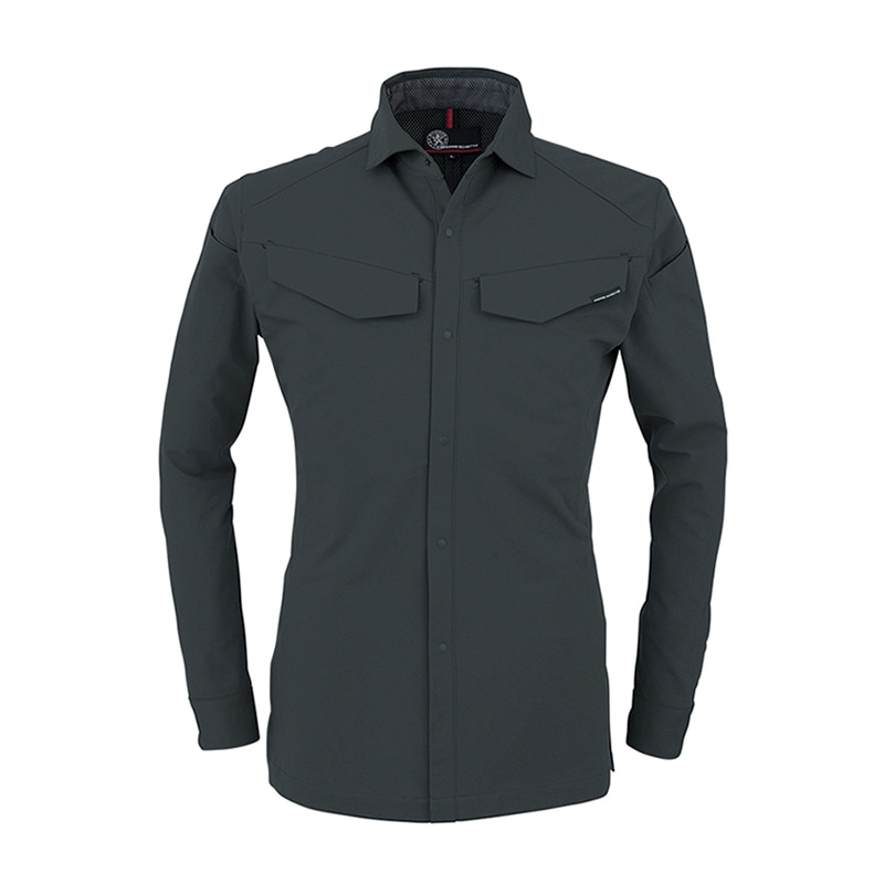 コーコス信岡 軽量 4WAY ストレッチ長袖シャツ A-9188 チャコール 5L 1枚（ご注文単位1枚）【直送品】