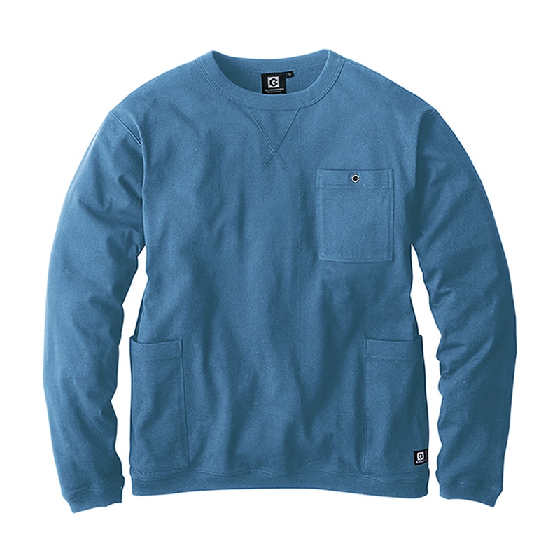 コーコス信岡 5ポケット長袖Tシャツ G-958 サーフブルー LL 1枚（ご注文単位1枚）【直送品】