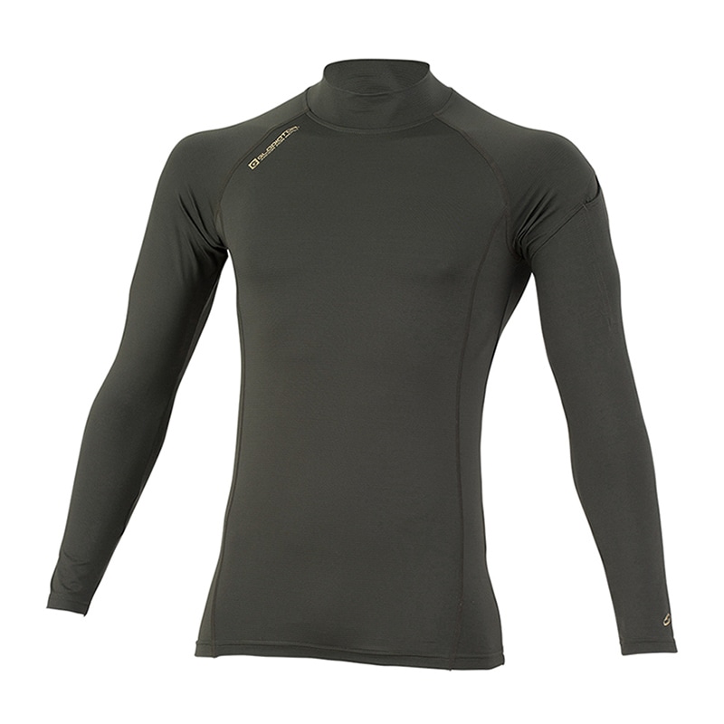 コーコス信岡 ニオイクリア 消臭パワーサポート モックネック長袖 G-2138 アーミー SS 1枚（ご注文単位1枚）【直送品】