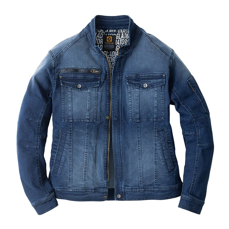 コーコス信岡 デニムストレッチジャケット GR-3510 インディゴ 4L 1枚（ご注文単位1枚）【直送品】