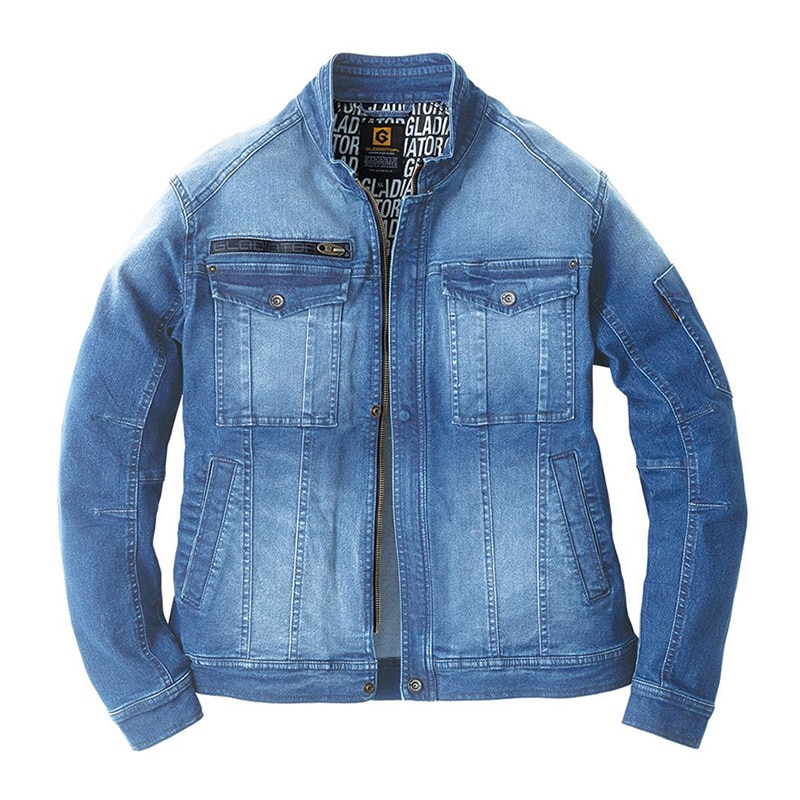 コーコス信岡 デニムストレッチジャケット GR-3510 ライトインディゴ SS 1枚（ご注文単位1枚）【直送品】