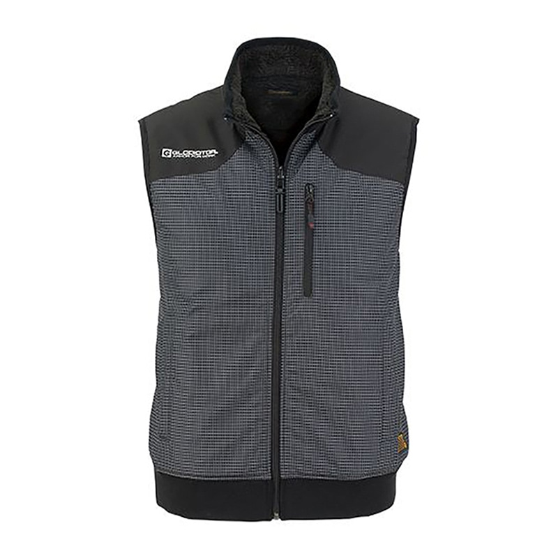 コーコス信岡 リバーシブル 防寒ベスト G-9909 グリッド×ブラック 3L 1枚（ご注文単位1枚）【直送品】